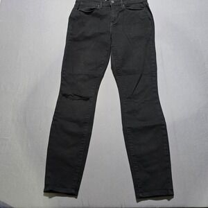 AYR Skinny Jeans Black Distressed Knee Women's Size 30x28‎